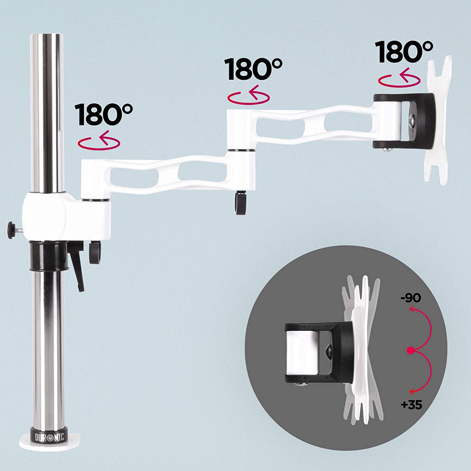 Duronic DM351X3 WE Brazo para Monitor de 13