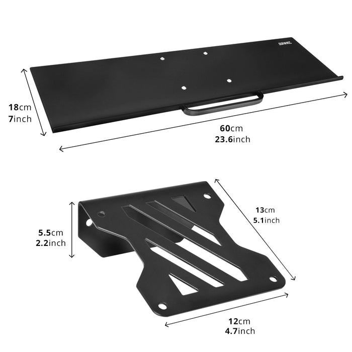 Duronic DM0K1 Soporte para Teclado y ratón de Ordenador Compatible con Todos los Soportes para Monitor