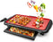 Duronic GP25 Plancha Eléctrica Teppanyaki 2000W 47x26 cm Cerámica Titanio, Antiadherente, Hasta 225 °C, Bandeja Inferior para Tostar y Mantener Caliente, Recogegrasas Extraíble, Asas de Tacto Frío