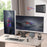 Duronic DM6A2 Brazo para 2 monitores de Ordenador Soporte para monitores de 13 a 32 Pulgadas VESA 75 100 Carga máxima 9 kg Rotación de 360° Brazo con Resorte de Gas