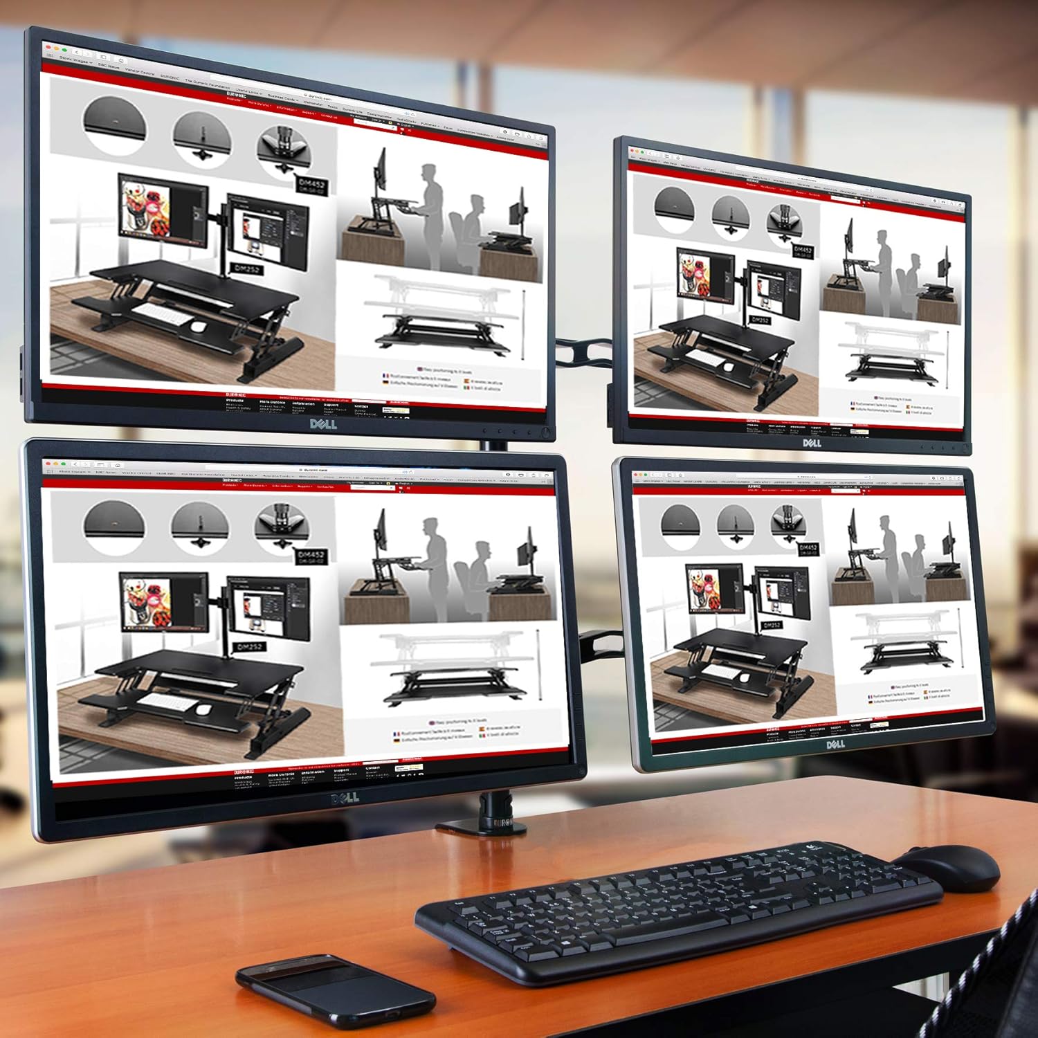 Duronic DM35POLE 60 Poste de 60 cm Compatible con Nuestra Gama de Soportes para Monitor Duronic DM35 Únicamente