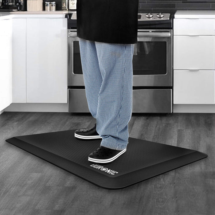 Duronic DM-MAT1 Reposapiés Alfombra de Goma Antifatiga Ergonómica | Suave y Mullido para Evitar Dolores de Rodilla Piernas y Pies en la Oficina Cocina y Comercios | Reposapiés de Oficina