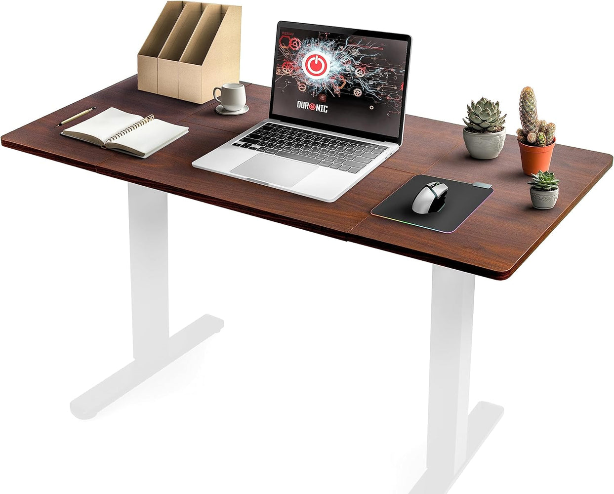 Duronic TT120 WT tablero de escritorio | 120 x 60 x 1,9 cm | Tablero de mesa para escritorio en casa, home office u oficina | Ideal para puesto de trabajo regulable en altura | Color Madera Nogal