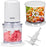 Duronic CH57 WE Mini Picadora 500W con 2 Recipientes de 700 ml con Tapa, Robot de Cocina para Verduras, Frutas, Frutos Secos y Especias, Permite Preparar Salsas, Purés y Comida para Bebé