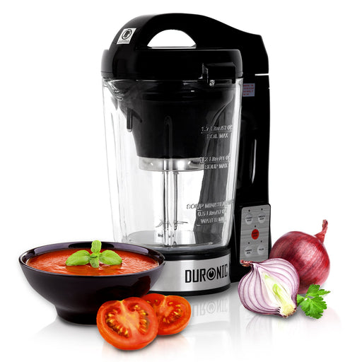 Duronic BL78 Batidora de Vaso | 900 W | Capacidad de 1.2L | Vaso de Cristal Termoresistente | Función para Sopas y Cremas | Robot de Cocina Sopas Cremas Salsas Batidos