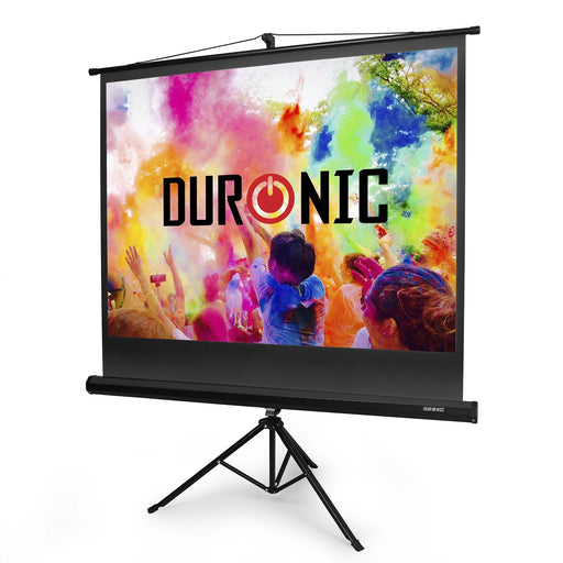 Duronic TPS60 43 Pantalla para proyector de trípode 60" | Formato 4:3 4K 8K Ultra HDR 3D Alta Definición Full HD | Portátil y Antiarrugas