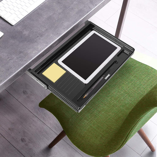 Duronic DKTSX2 Plataforma para Teclado y ratón para Mesa de Escritorio | Tablero de Metal | Fácil instalación | Solución Ideal para Ahorrar Espacio | Acabado en Color Negro