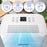 Duronic DH121 Deshumidificador 300W hasta 12L/día Depósito 2,1L con drenaje continuo Temporizador 1-24h Control humedad 30-80% Silencioso 36dB portátil con ruedas para hogar oficina sótano