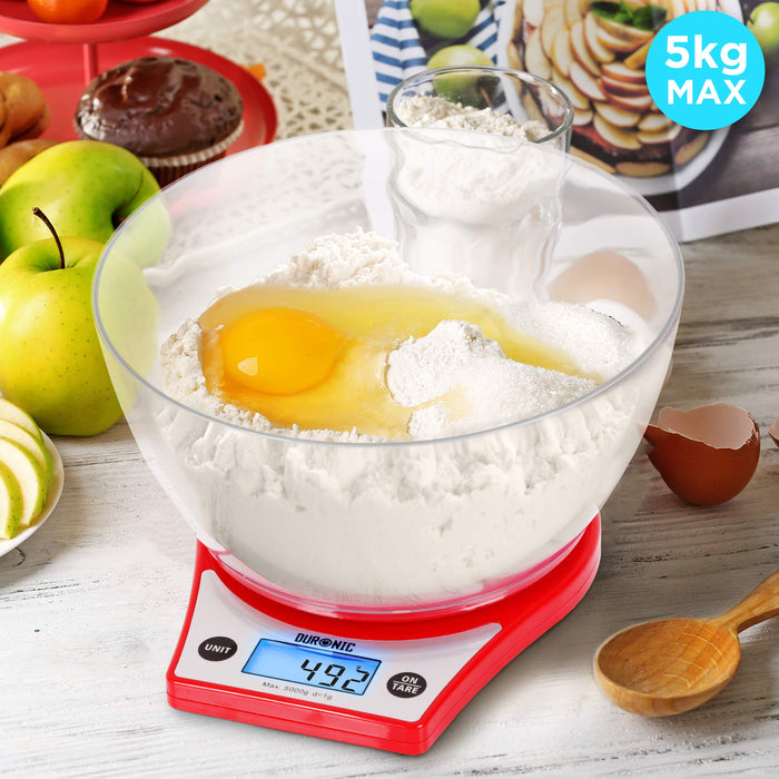 Duronic KS758 Báscula De Cocina Digital 5KG– Plataforma Redonda-
