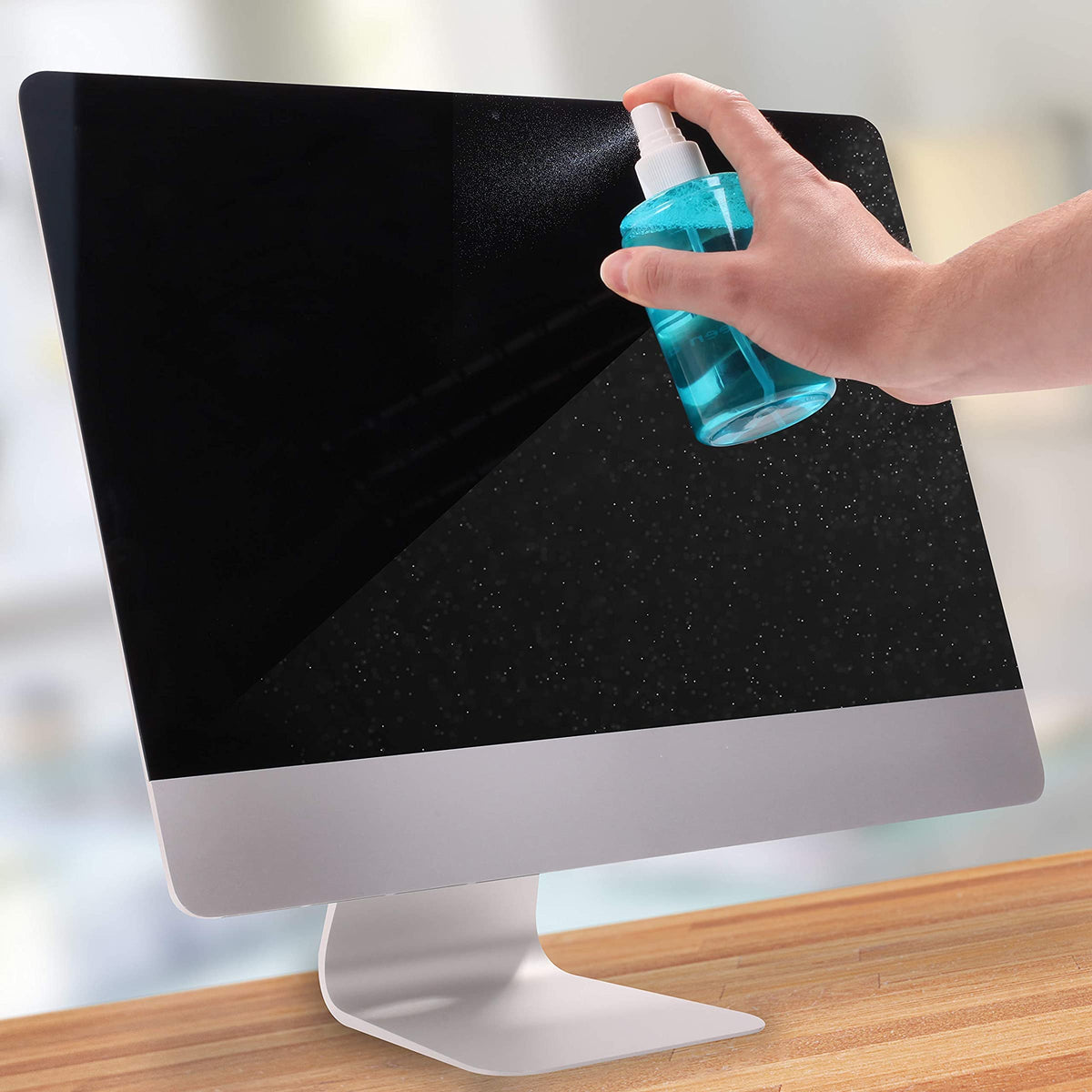 Duronic SCK101 Kit de Spray Limpiador de 200ml para Pantallas Cámaras Gafas + Paño de microfibras | LCD TFT LED Plasma OLED 4K TV iPad Smartphones | Kit de Espray y paño de Microfibra