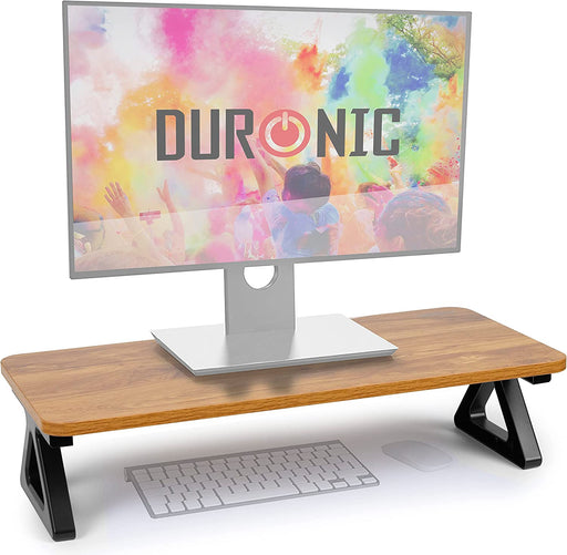 Duronic DM06 1 AO Elevador para Pantalla | 63 x 30 cm Patas Antideslizantes para Estabilidad y Superficie | hasta 10kg | Roble envejecido| Soporte ergonómico para Oficina Escritorio Ordenador Portátil