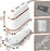Duronic HS90 WE Plancha de vapor 2 en 1,2 ajustes de vapor,Mango plegable,giratorio que convierte la plancha en vaporizador de mano,blanco/oro rosa,jarra, bolsa y base resistente al calor incluida