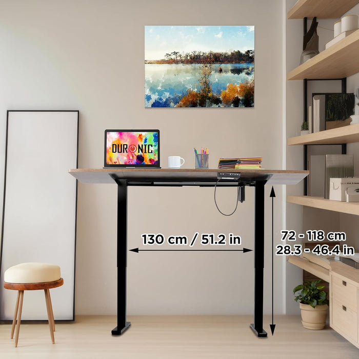 Duronic CD160 BO Escritorio eléctrico Regulable en Altura con Tablero de 160 cm Altura Regulable de 72 a 118 cm Carga máxima de 70 kg Puesto de Trabajo Regulable en Altura para Oficina y teletrabajo
