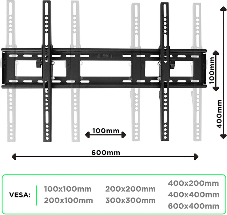 Duronic TVB123M Soporte TV de Pared Inclinable Ultra Delgado | Para TV 32" a 60" | Hasta 40 kg de Peso | Máx VESA 200 400 y 200 x 400 | Inclinable y Ultra Delgado | Tornillos y accesorios incluidos