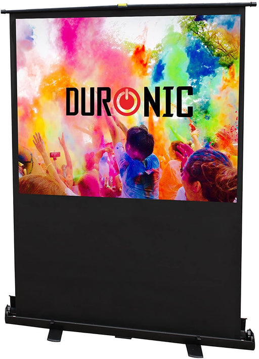 Duronic FPS60 43 Pantalla para Proyector Enrollable Manual 60 | Formato 4:3 | Instalación en techo y pared | Full HD y 3D | Barra de peso Antiarrugas