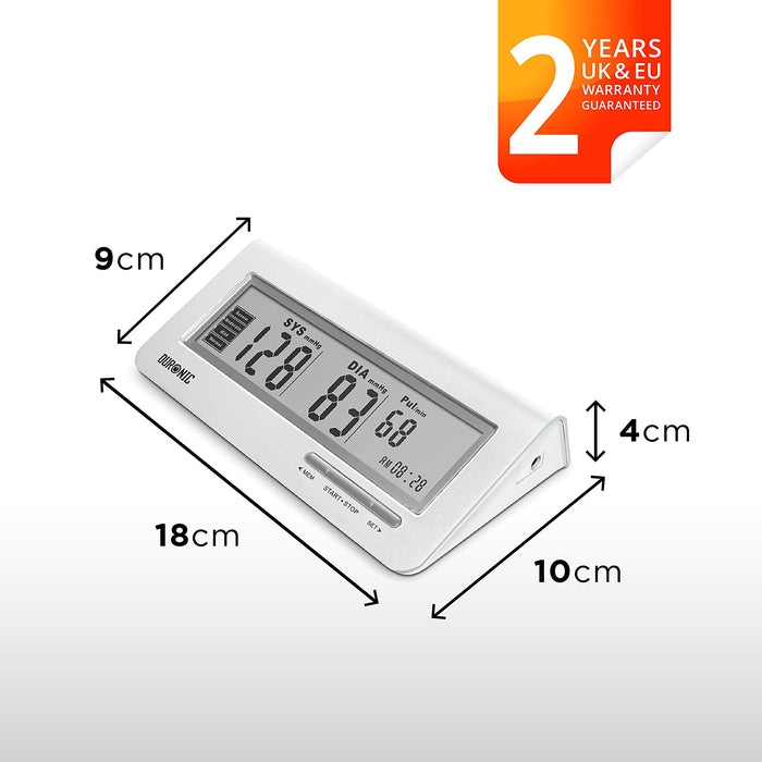 Duronic BPM400 Tensiómetro de Brazo Eléctrico con Aviso y detección de Arritmias | Brazalete 22 a 42 cm | Pantalla Grande para Uso Clínico y Doméstico Monitor Digital de Presión Arterial