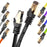 Duronic BK 5M CAT8 Cable de ethernet|Trenzado de los Pares Interno Y Conectores RJ45|Ancho de Banda de hasta 2GHz/2000MHz|Color Amarillo y Acabado Oro