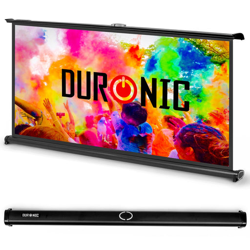 Duronic DPS40 16/9 Pantalla de proyección de TV y cine en casa de 40 pulgadas 101cm | 89x50cm | Pantalla para videoproyector | Solución alternativa trípode | Ganancia +1 | 3D 8K 4K 1080P