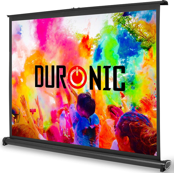 Duronic DPS40 43 Pantalla de Proyector de Sobremesa Formato 4:3 y 40" | 4K Full HD y 3D | Funda de Transporte Plegable y Portátil