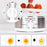 Duronic EB35 WE Hervidor para huevos eléctrico | Mostrando el hervidor eléctrico con base blanca y cuerpo de acero inoxidable, con un detalle en círculo superior que amplía el selector de control giratorio, la bandeja con asa levantada llena de huevos, y tres paneles inferiores que ilustran los diferentes puntos de cocción (blando, medio y duro)