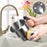 Duronic MF500 BK Espumador de leche automático eléctrico Detallando el llenado de la jarra con las marcas de capacidad máxima de 500 ml para calentar y 260 ml para espumar con sus respectivos accesorios
