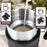 Duronic MF500 BK Espumador de leche automático eléctrico Mostrando el funcionamiento del aparato con indicadores luminosos para opciones de bebidas calientes y frías