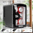 Duronic MFW4 BK Mini Nevera 4L 42W Frigorífico Portátil Mostrando las dimensiones de la mini nevera (26 cm / 10.2 in de profundidad, 17.3 cm / 6.8 in de ancho y 26.3 cm / 10.4 in de alto) junto a los accesorios incluidos: cables de alimentación para coche (DC, 1.8 m) y para toma de corriente (AC, 1.5 m), y una balda extraíble