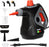 Duronic SC32 BK Limpiador de Vapor de Mano Mostrando el limpiador de vapor portátil con su juego completo de accesorios que incluye boquillas, cepillos, embudo, vaso medidor y manguera de extensión
