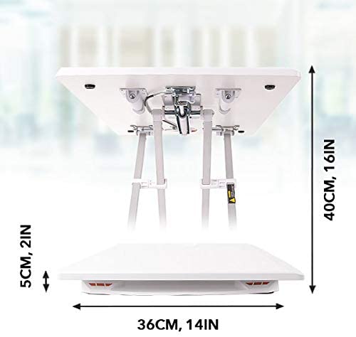 Duronic DM05D11 WE Escritorio standing desk para monitor con Altura Ajustable de 5 a 40 cm – Mesa para trabajar de pie y sentado "