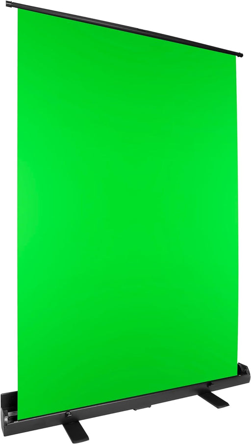 Duronic FPS15 GN Pantalla de proyector con fondo verde o croma sobre Suelo | 150 x 130 cm | Set para grabar Videos Crear Contenido Efectos Especiales Estudio de Filmación | Fácil Apertura y Cierre