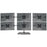 Duronic DM756 Soporte para 6 monitores de 15" a 24" Pulgadas con Base y Brazo Extensible - PC TV LED LCD|8Kg Máx Cada una - Soportes para Ordenador, Oficina, Estudio