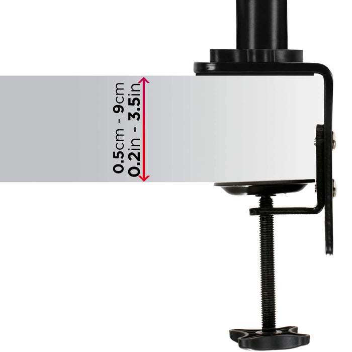 Duronic DMGM5X1 Soporte para Monitor de 15" a 32" compatibilidad VESA 75/100 - Capacidad de 8 kg - Altura Ajustable y Regulable|Sistema de cableado y luz LED roja en el Brazo
