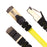 Duronic YW 10M CAT8 Cable de ethernet|Trenzado de los Pares Interno Y Conectores RJ45|Ancho de Banda de hasta 2GHz/2000MHz|Color Amarillo y Acabado Oro