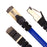Duronic BE 10M CAT8 Cable de ethernet|Trenzado de los Pares Interno Y Conectores RJ45|Ancho de Banda de hasta 2GHz/2000MHz|Color Azul y Acabado Oro