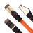 Duronic OE 10M CAT8 Cable de ethernet|Trenzado de los Pares Interno Y Conectores RJ45|Ancho de Banda de hasta 2GHz/2000MHz|Color Naranja y Acabado Oro