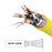 Duronic YW 0.5M CAT8 Cable de ethernet|Trenzado de los Pares Interno Y Conectores RJ45|Ancho de Banda de hasta 2GHz/2000MHz|Color Amarillo y Acabado Oro