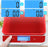 Duronic KS100 RD Báscula de cocina digital 22x18.3cm | Pantalla LCD grande con iluminación en azul | Peso máximo 5 kg | Bol de 1.2 L | Función tara | Mide en gr, lb, oz y ml - Color rojo