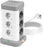 Duronic ET12C Regleta enchufes múltiple | Cubo de alimentación con 3 puertos USB A y 1 puerto USB C (3A) | Enchufe de 12 tomas 3680W 16A | Regleta con protección contra sobretensiones | Cable de 1,8m