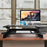 Duronic DM05D7 BK Escritorio Standing Desk eléctrico para Monitor con Altura Ajustable de 18 a 41 cm - Superficie de 92 x 56 cm|Sit-Stand Desk para Trabajar de pie o Sentado