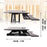 Duronic DM05D22 BK Escritorio Standing Desk para Monitor con Altura Ajustable de 15 a 50 cm, Superficie de 85 x 50 cm|Mesa para Trabajar de pie y Sentado