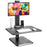 Duronic DM05D14 BK Escritorio Standing Desk para Monitor con Altura Ajustable de 17 a 44 cm|Mesa para Trabajar de pie y Sentado