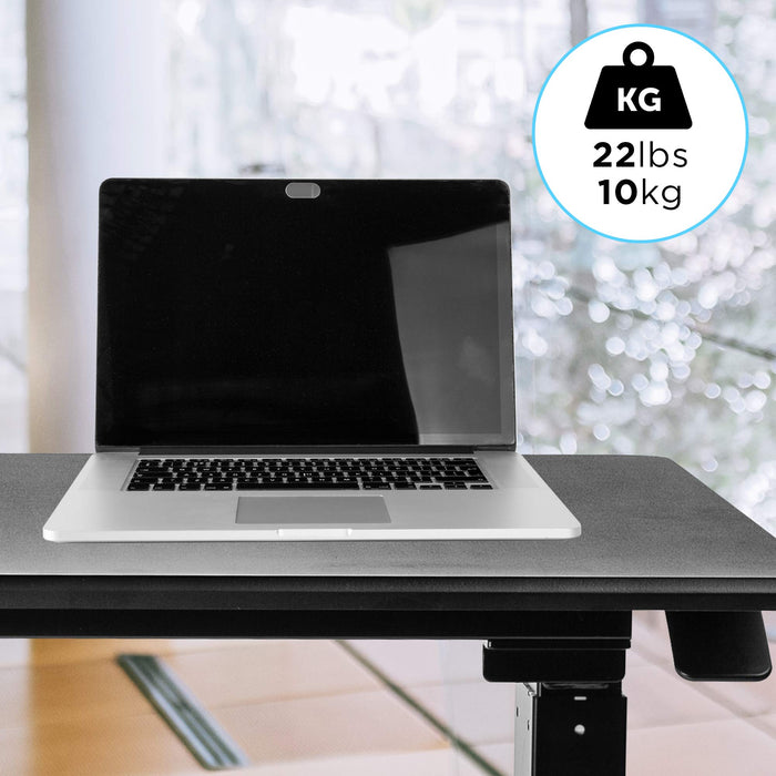 Duronic TM04F Mesa Escritorio con Altura Ajustable 72-114cm para Trabajar de pie o Sentado|Plataforma de 71x56cm|Capacidad máxima 15Kg|Diseño Almohadillas para fijación