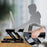Duronic DM05D18 BK Escritorio Standing Desk para Monitor con Altura Ajustable de 15 a 42 cm, Superficie de 55 x 53 cm|Mesa para Trabajar de pie y Sentado