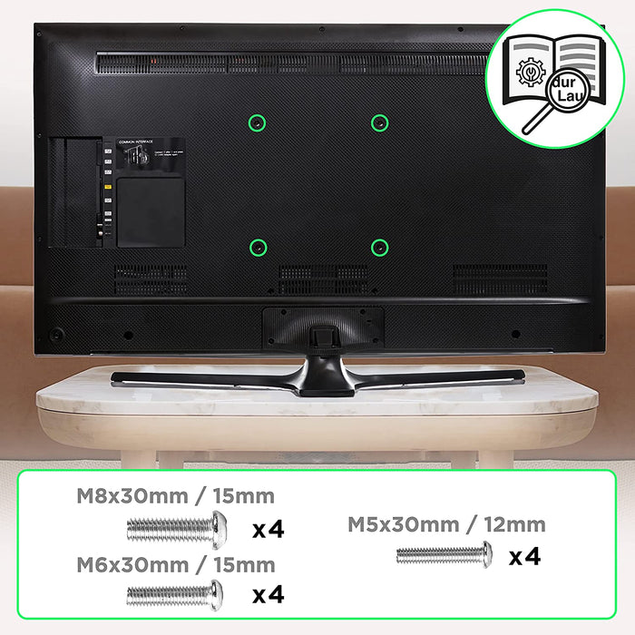 Monitor de tv sin agujero 4 tornillos soporte araña adaptador vesa