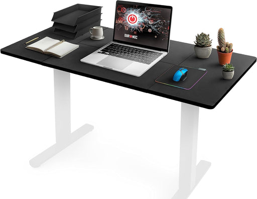 Duronic TT160 BK tablero de escritorio | Medidas 160 x 60 x 1,9 cm | Tablero de mesa para escritorio en casa, home office u oficina | Ideal para puesto de trabajo regulable en altura | Color Negro