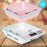 Duronic KS100 PK Báscula de cocina digital 22x18.3cm | Pantalla LCD grande con iluminación en azul | Peso máximo 5 kg | Bol de 1.2 L | Función tara | Mide en gr, lb, oz y ml - Color rosa