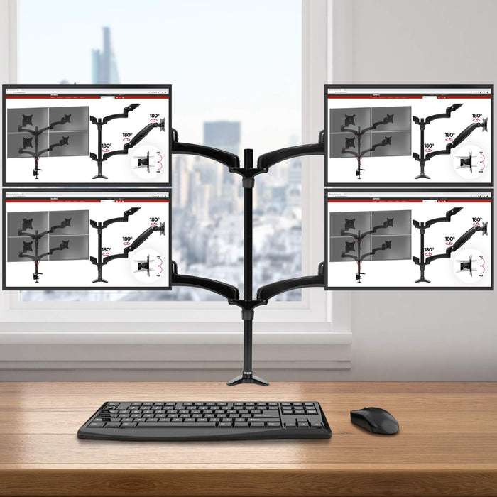 Soportes de monitor para mesa inclinables y giratorios 360, Simple
