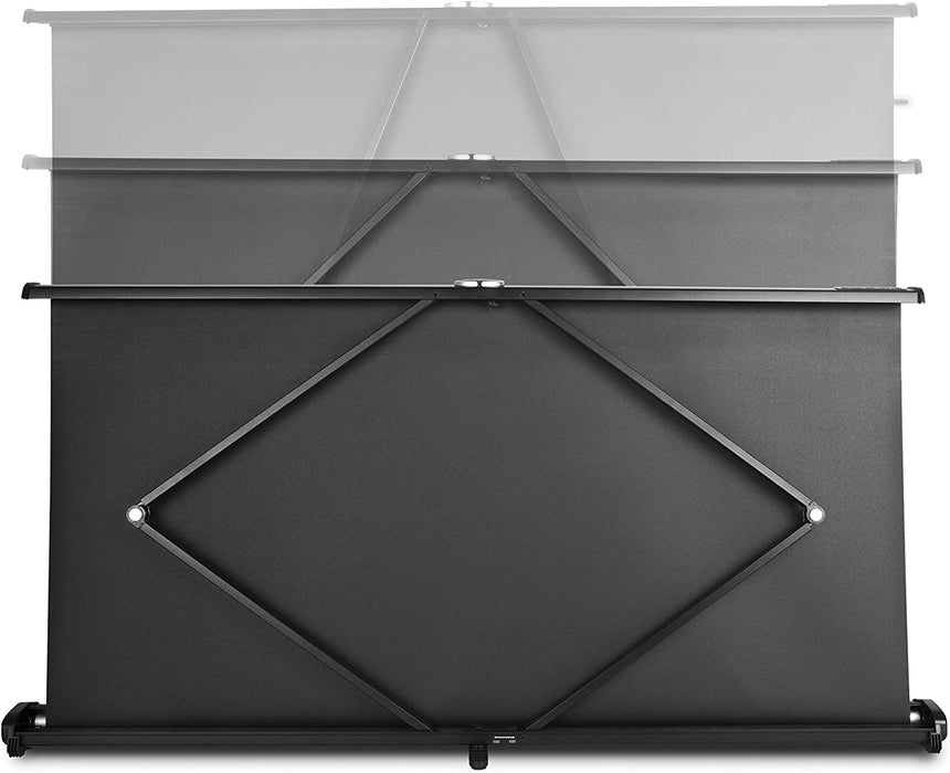 Duronic DPS50 4/3 Pantalla de Proyector de Sobremesa Formato 4:3 y 50" | 4K Full HD y 3D | Tamaño 102 x 76cm | Funda de Transporte Incluida | Plegable y Portátil