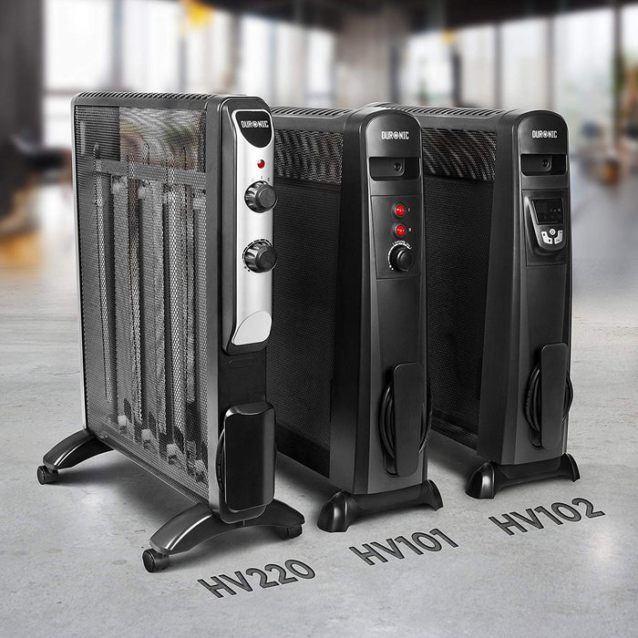 Duronic HV051 Radiador Eléctrico 1500W de Panel de Mica|Estufa sin aceite que calienta en 1 minuto|Bajo consumo y ligero
