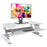 Duronic DM05D1 We Escritorio Standing Desk para Monitor con Altura Ajustable de 16 a 41 cm, Superficie de 56 x 92 cm|Mesa para Trabajar de pie y Sentado